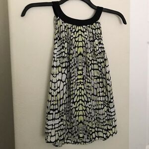 Worthington Black, Gray, And Yellow Printed Tank Top - Size Small - Lightweight
